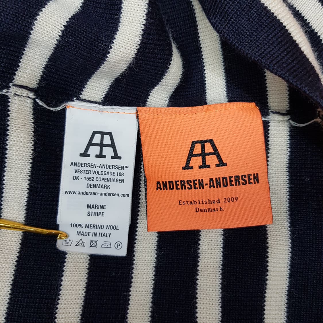 안데르센안데르센 스트라이프 메리노 울 니트 XL사이즈 상품이미지5