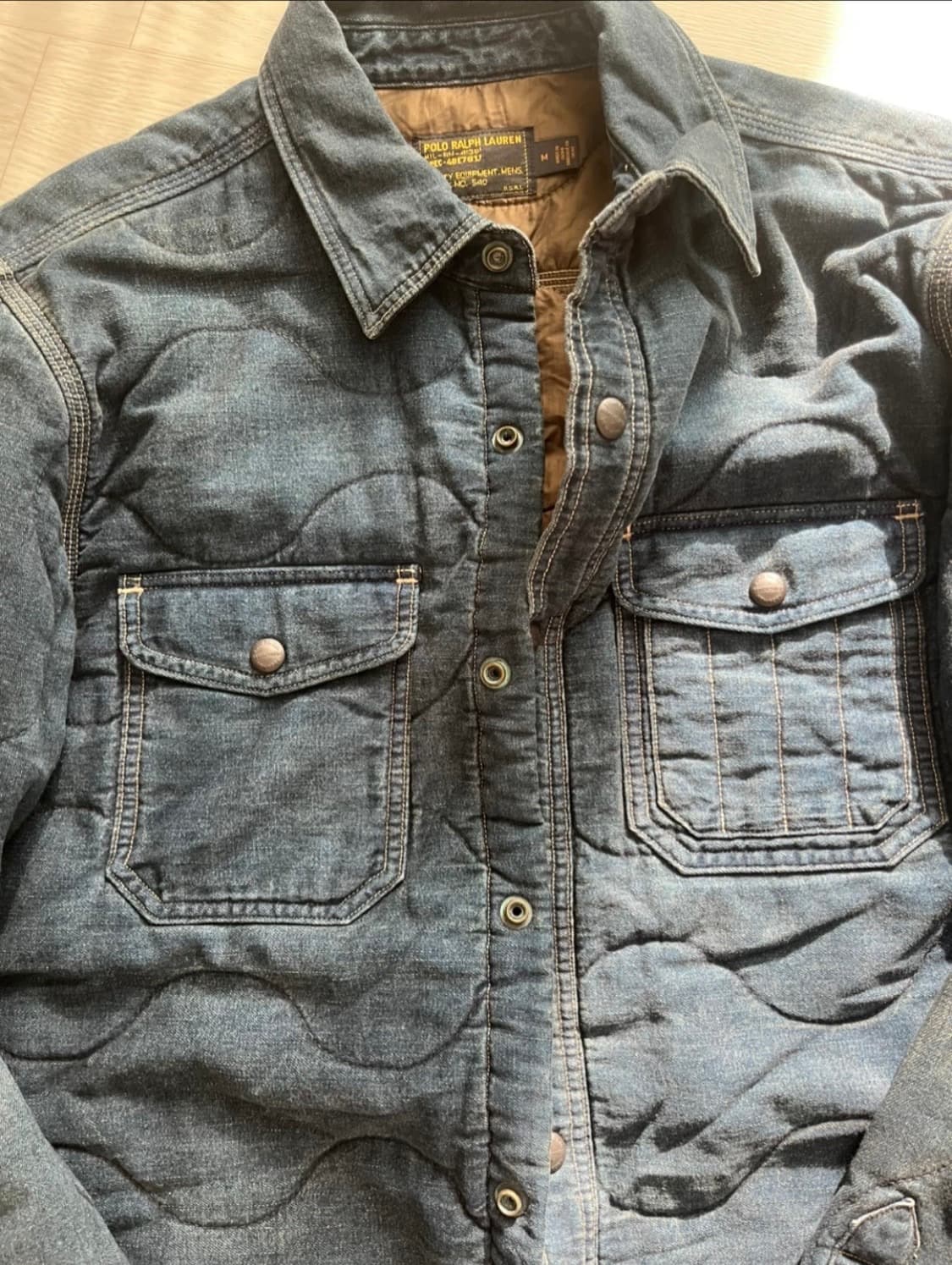 폴로 랄프로렌 데님 퀼팅 자켓 M 상품이미지2