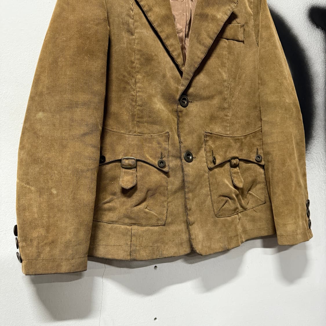 VTG 빈티지 코듀로이 골덴 웨스턴 버클 디테일 블레이저 자켓 상품이미지4