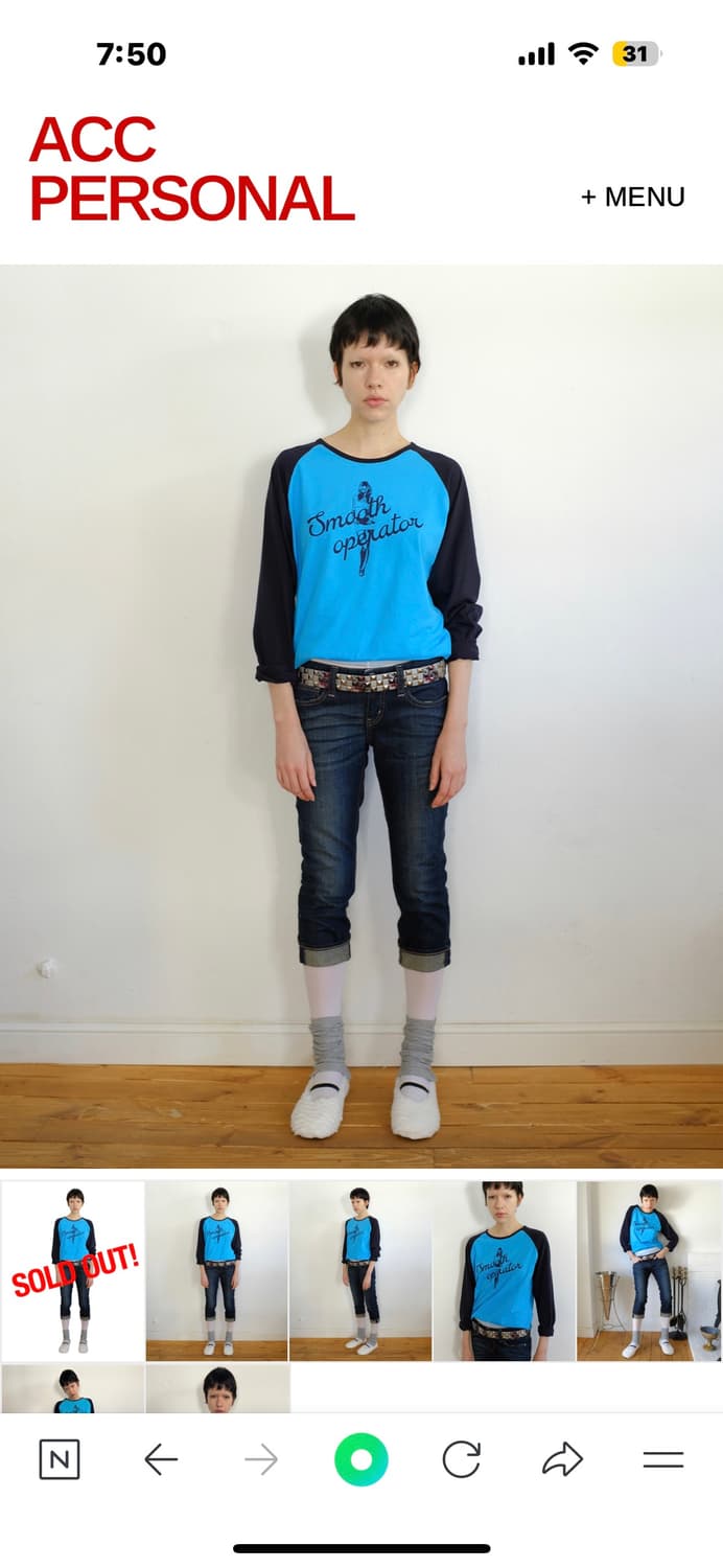 저스트하우스 RAGLAN SLEEVE TEE, BLUE/NAVY 상품이미지2