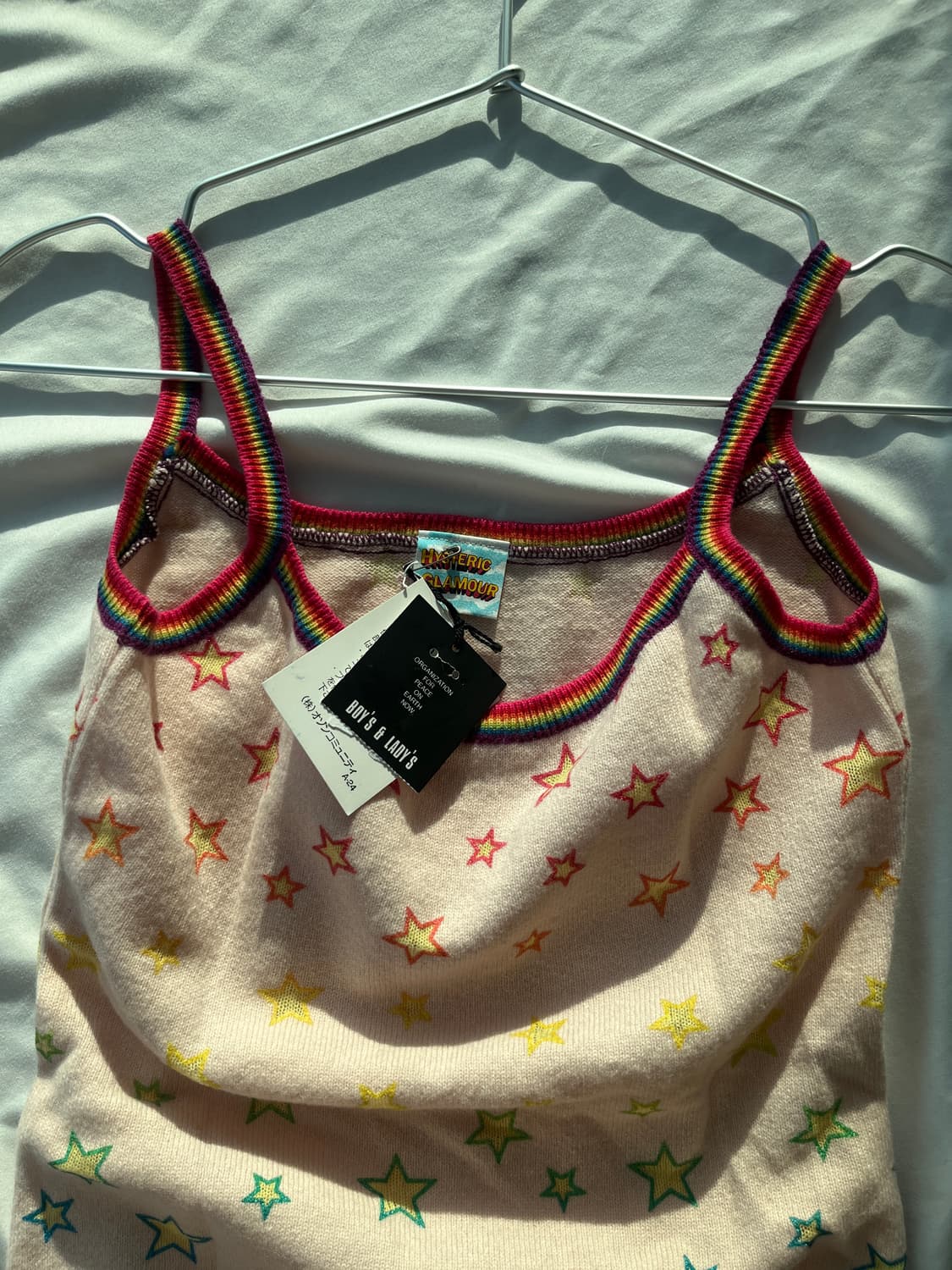 (새상품) 히스테릭 글래머 90s 아카이브 니트 레인보우 별 나시 캐미솔 상품이미지5