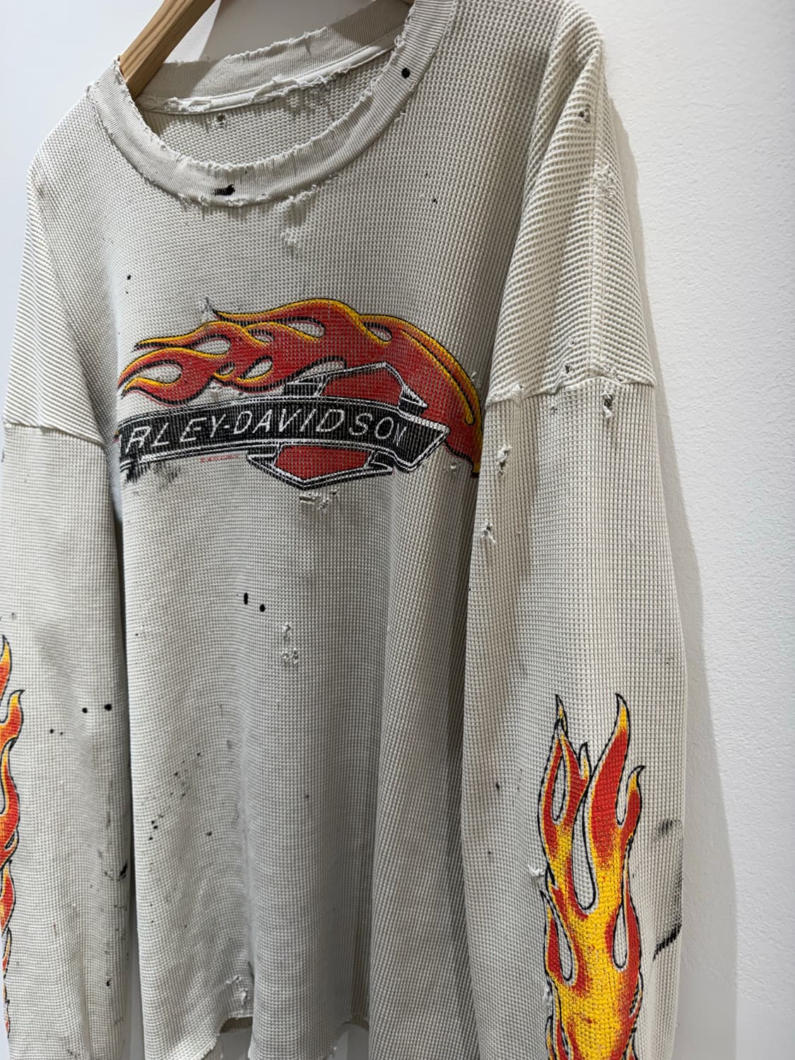 빈티지 와플 긴팔 상품이미지5