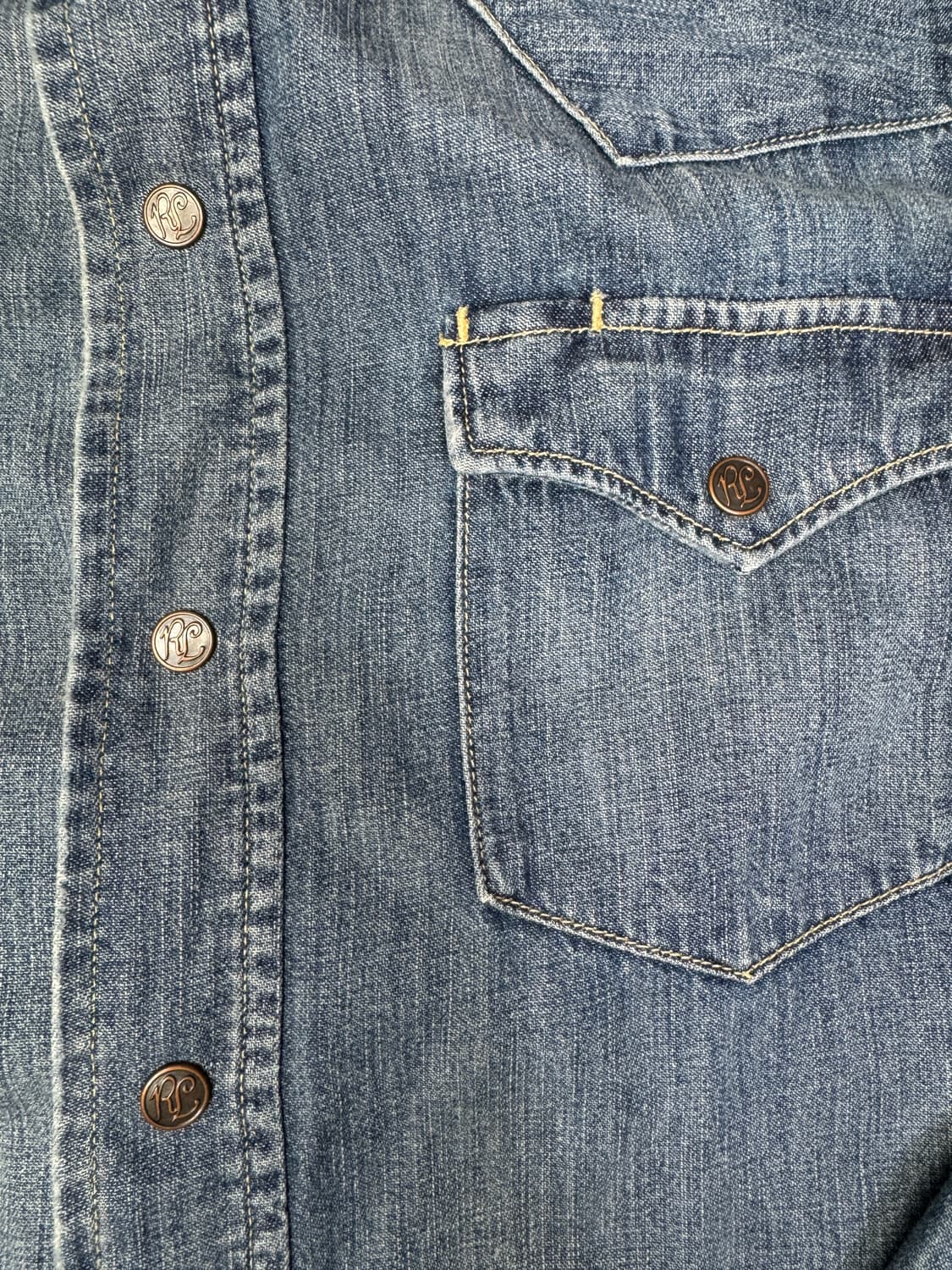 폴로 랄프로렌 빈티지 웨스턴 데님 셔츠 S 상품이미지3