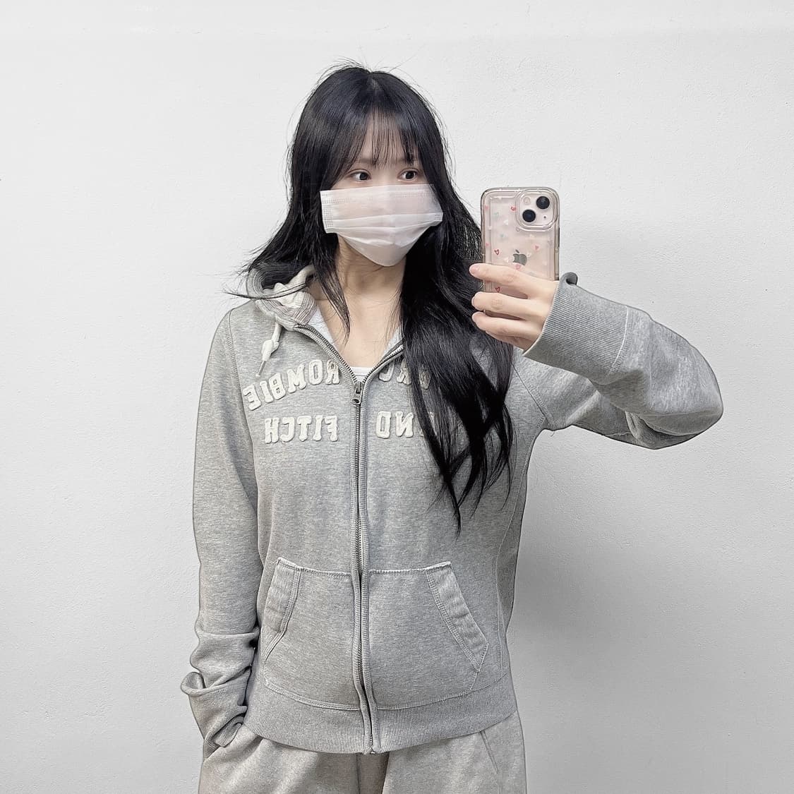 아베크롬비 아치 로고 후드집업 그레이 상품이미지1