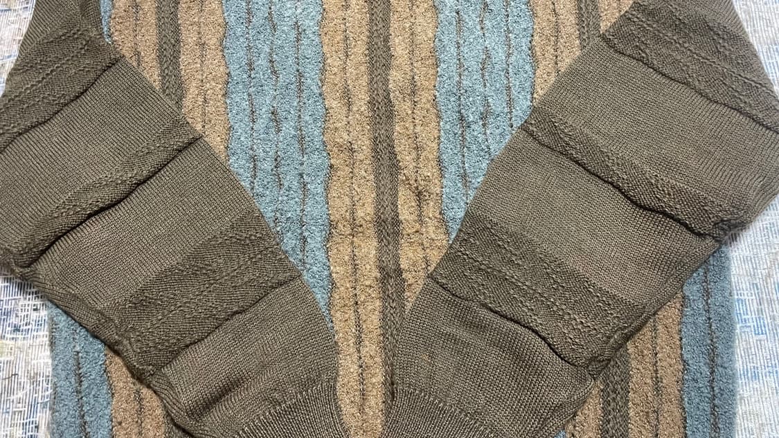 JPN 90s~00s 일본 빈티지 울 알파카 스트라이프 유니크 니트 상품이미지5