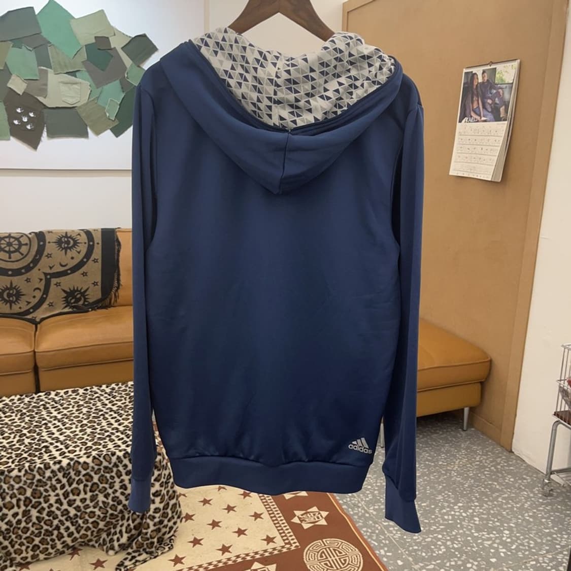 아디다스 올드스쿨 에스닉 패턴로고 반집업 져지 집업 L C09150 상품이미지4