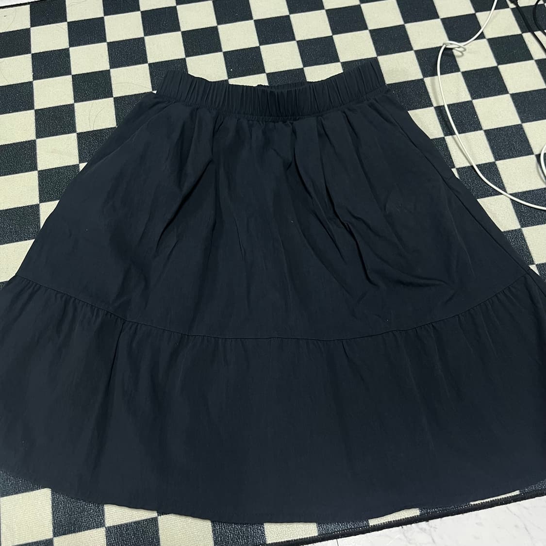 쉬인 여성용 일본 허리 미니 스커트 버서타일 루즈핏 치마 네이비 테무 상품이미지5