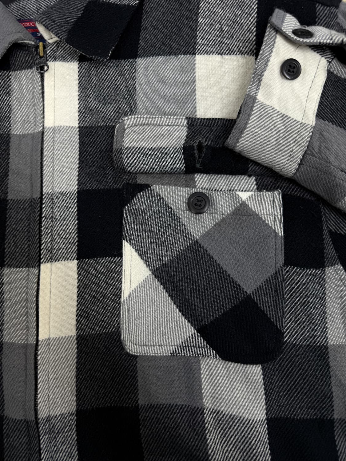 스텝투 투포켓 플란넬 체크 집업 셔츠 상품이미지5