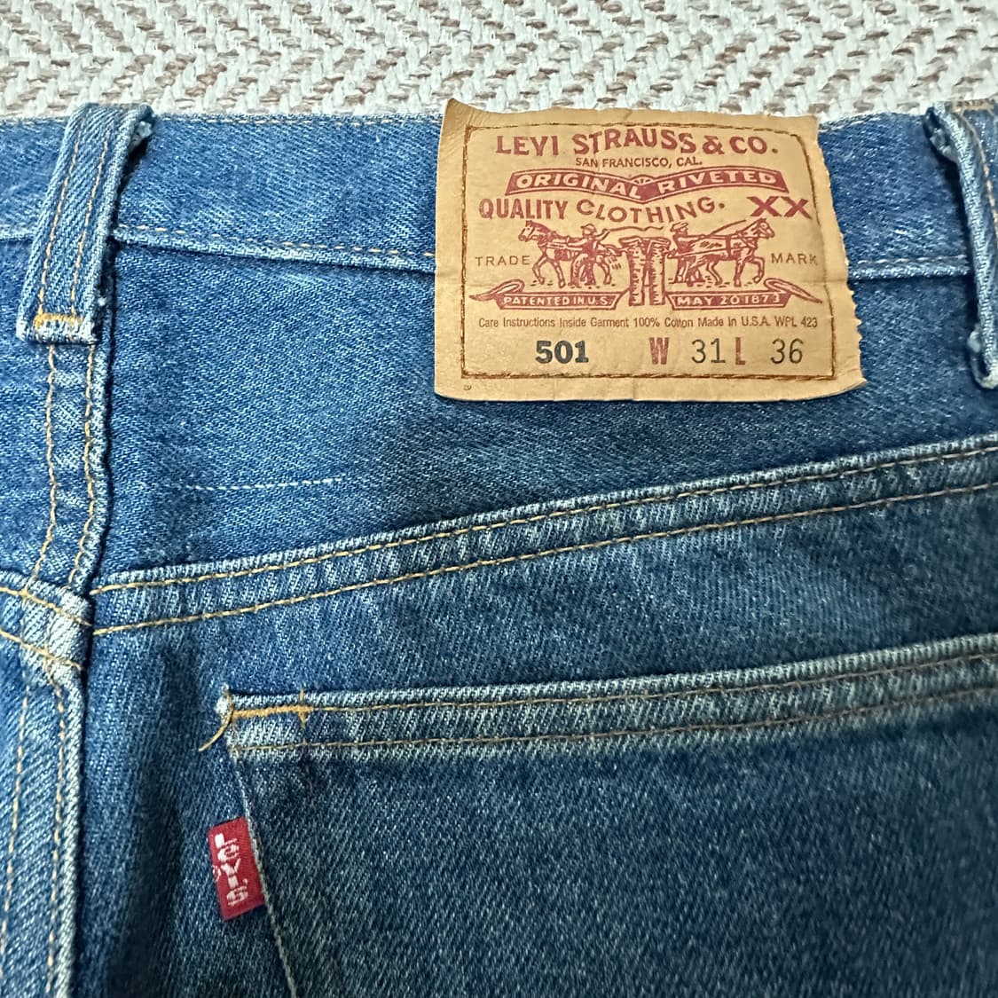 LEVI'S 501 90's usa made vintage jeans 상품이미지3