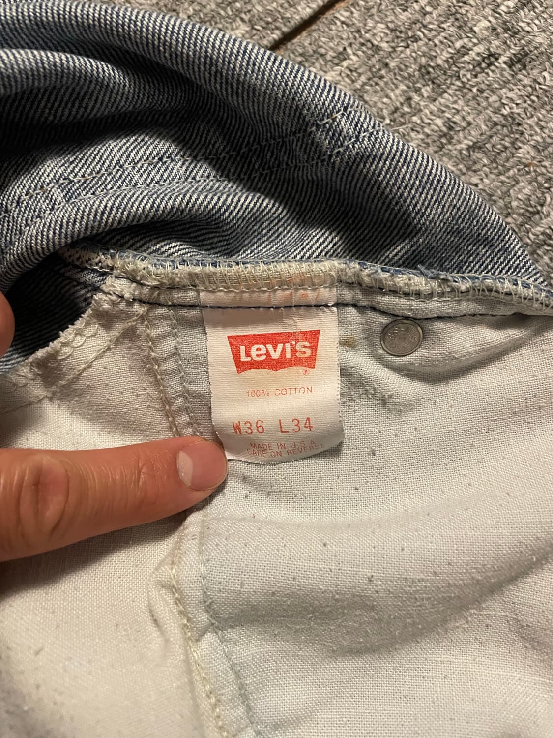 80s 리바이스 517 오렌지탭 데님 [36X34] 상품이미지5