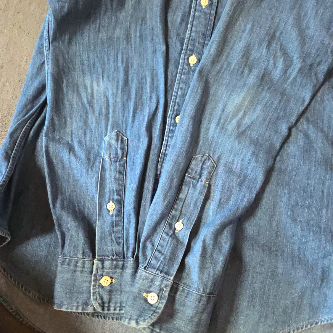 폴로 클래식핏 샴브레이 데님 셔츠 M 상품이미지5