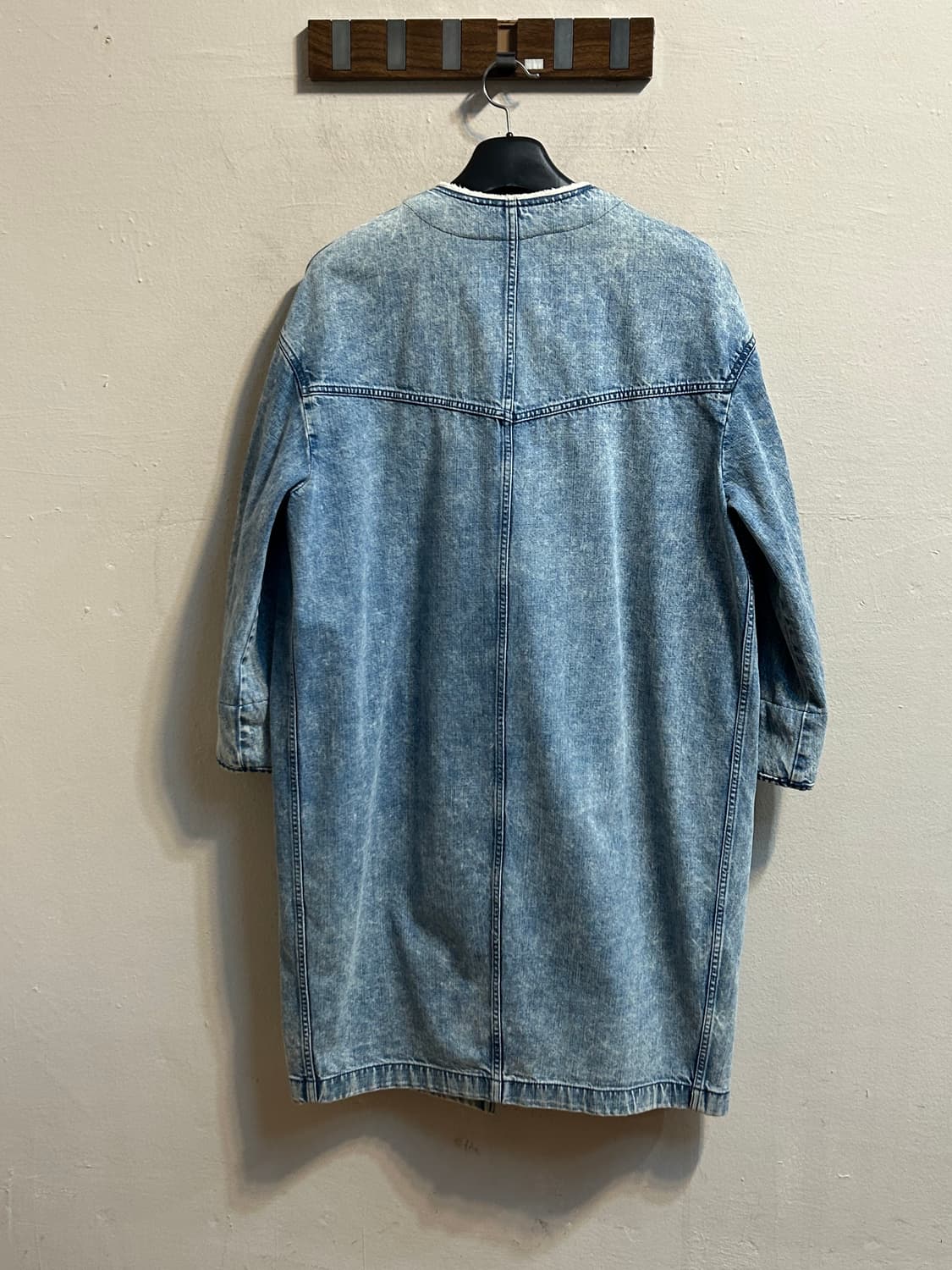 시스템 데님 보아 안감 롱 자켓 상품이미지5