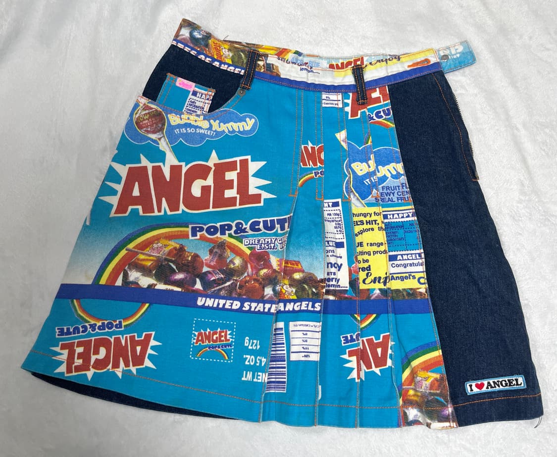 엔젤 블루 데님 미니스커트  상품이미지1