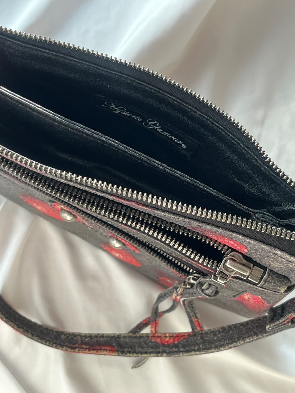 히스테릭 글래머 스컬베리 해골 딸기 가죽 레더 숄더 백 상품이미지6