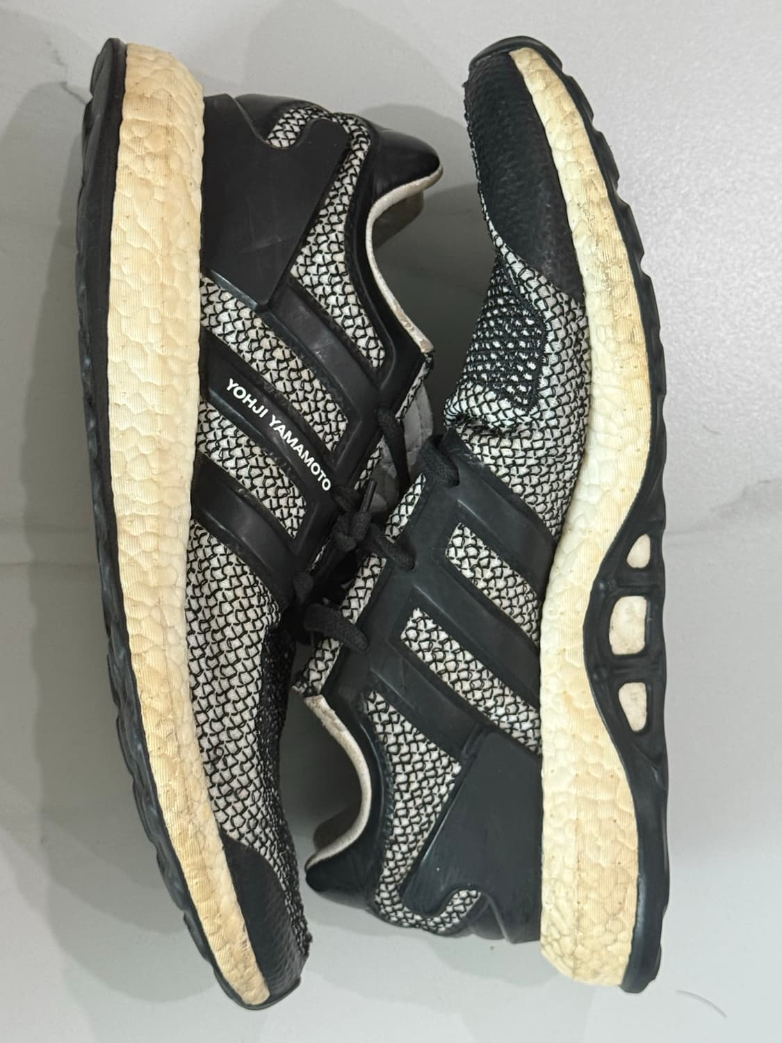 요지야마모토 퓨어부스트 화이트 블랙 255 상품이미지2