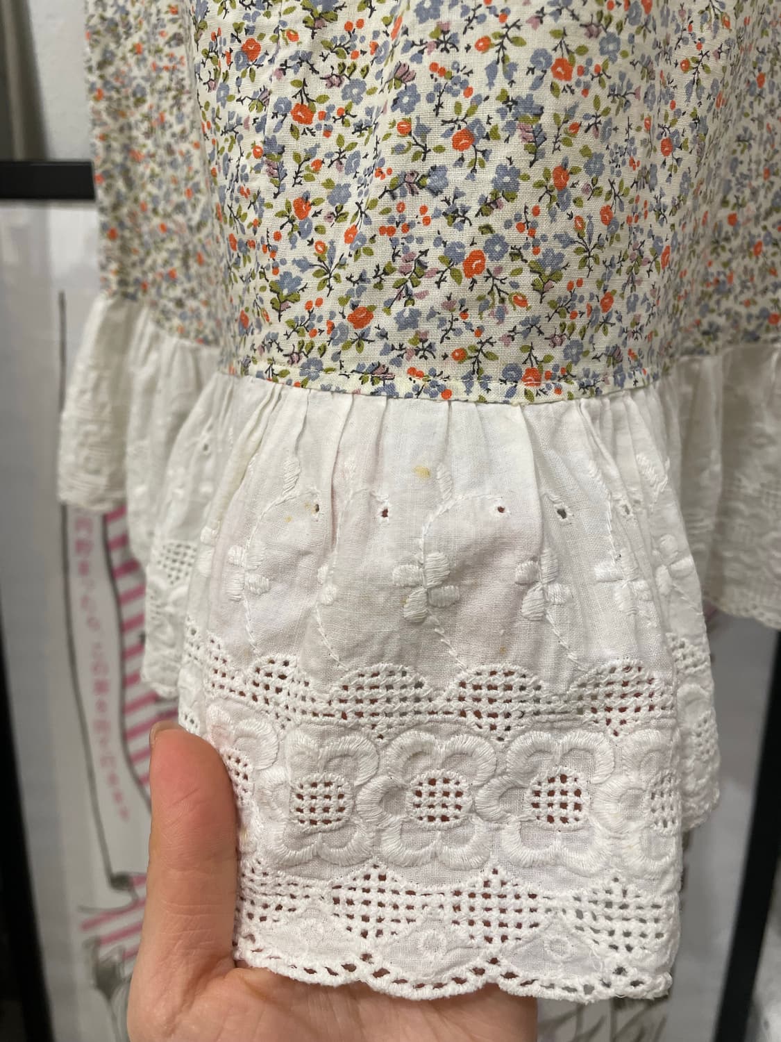 오렌지 잔꽃 자수 원피스 상품이미지10