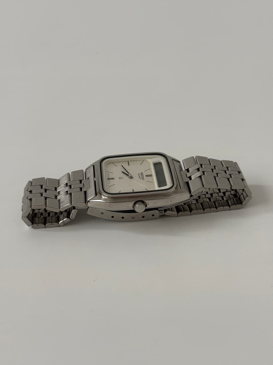 1980s Silver Square Ana Digi Quartz 상품이미지6