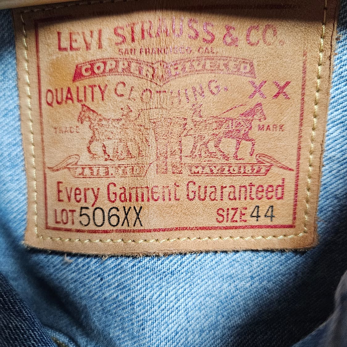 Lvc 506xx 타입1 데님자켓 상품이미지2