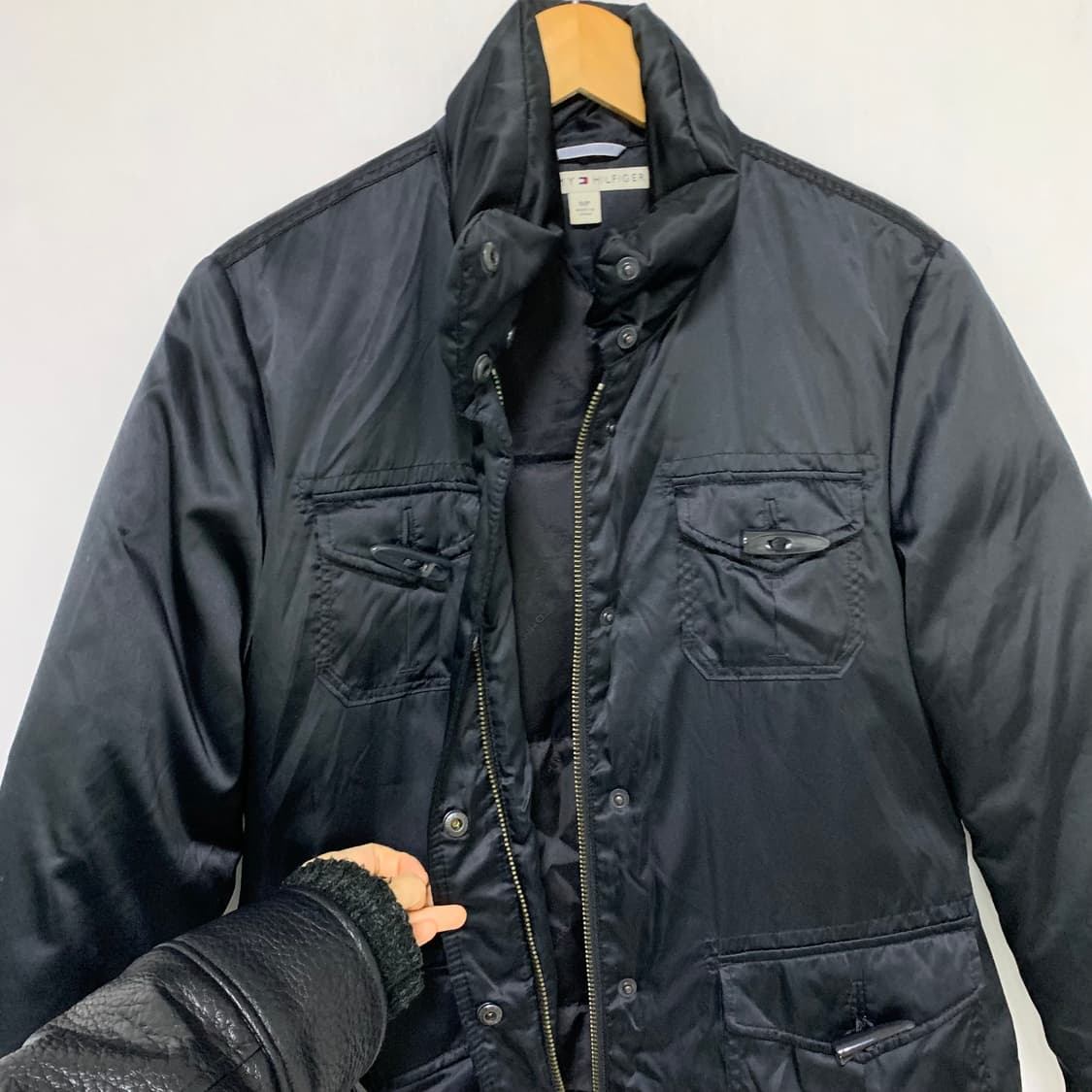 타미힐피거 블랙 포켓 패딩 자켓 점퍼 빈티지 S 상품이미지5