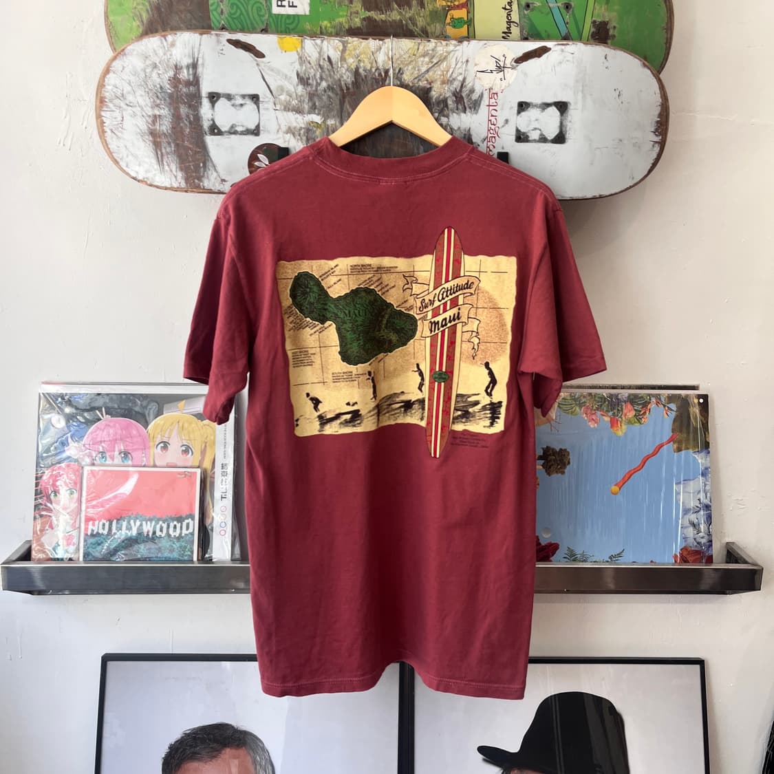 M 90s USA Surf Attitude Maui 반팔 티/W2885 상품이미지3