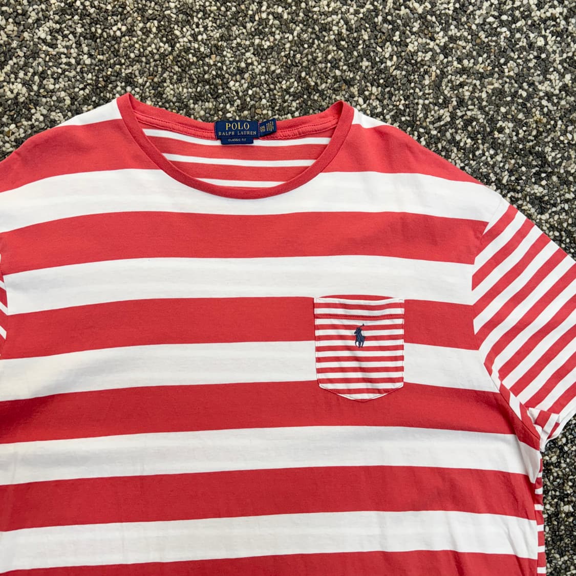 랄프로렌 폴로 스트라이프 포켓 티셔츠 (2XL)   상품이미지2