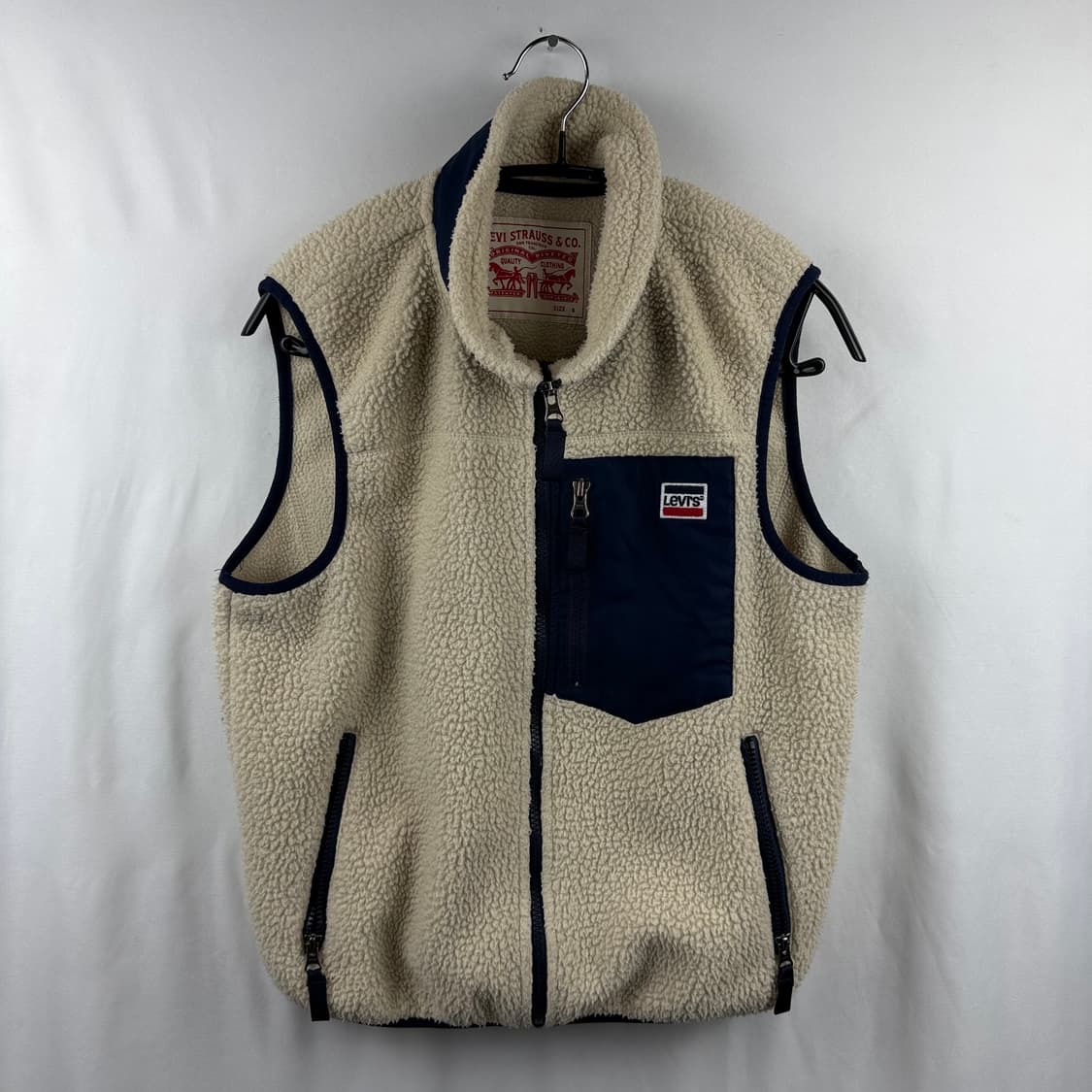 (S) 리바이스 플리스 조끼 아이보리 상품이미지2