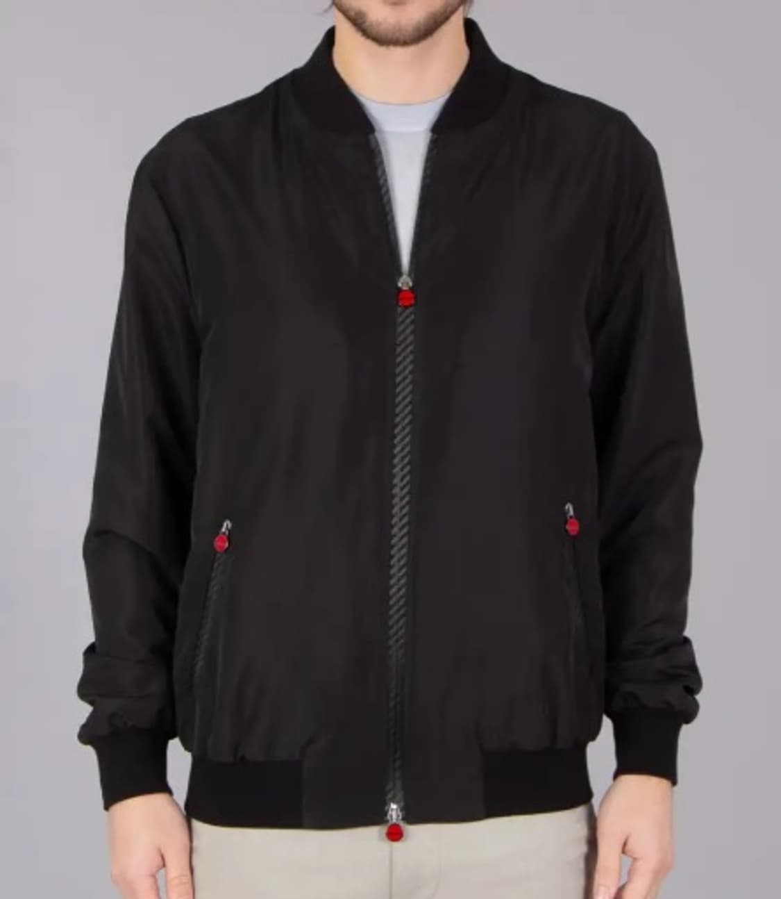 (A+/56) / 키톤 시마 나일론 블루종 봄버 자켓 블랙 상품이미지8