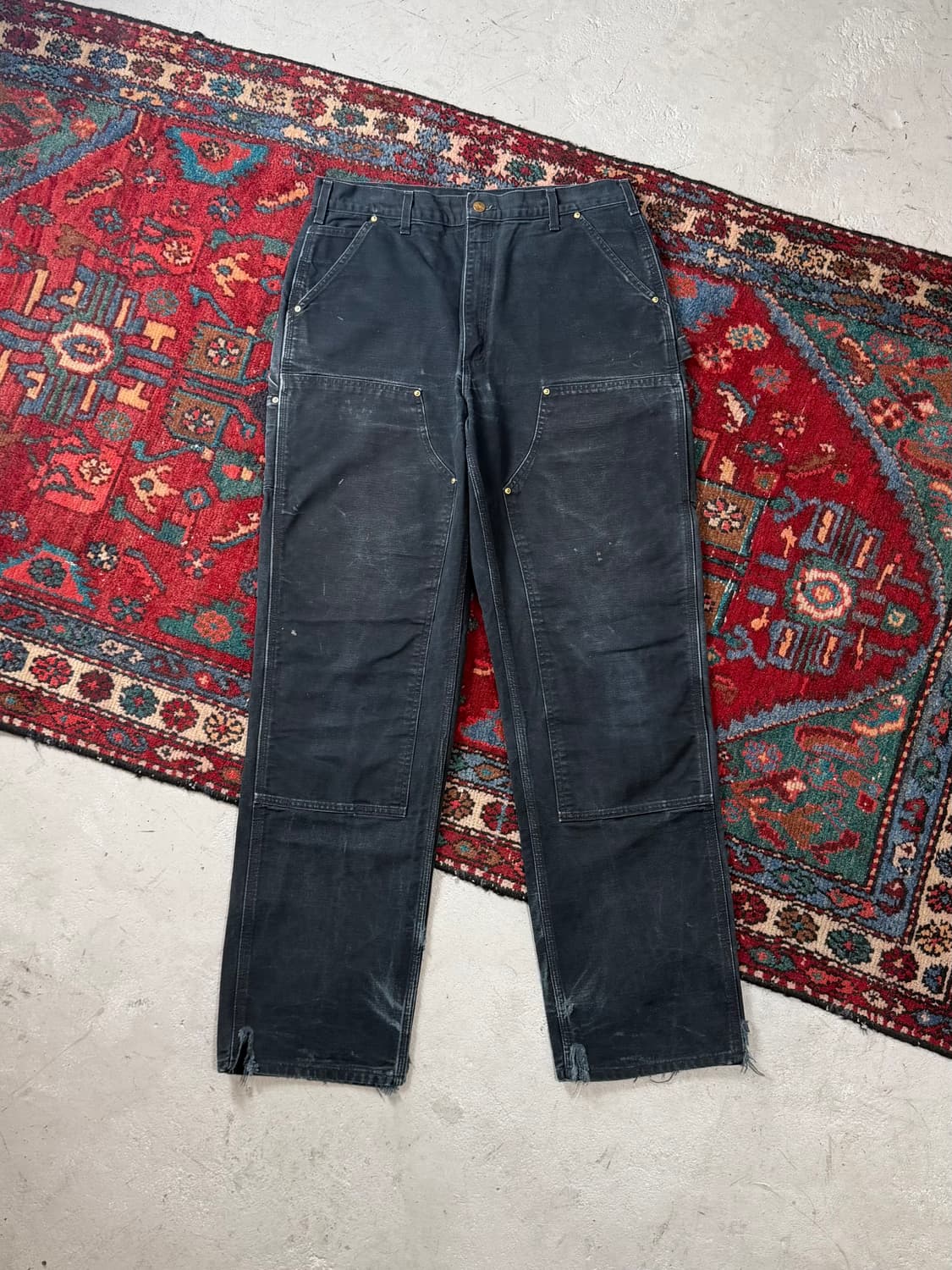 OG USA Made 칼하트 B01 더블니 블랙 칼하트 썩블니 카펜터 상품이미지1