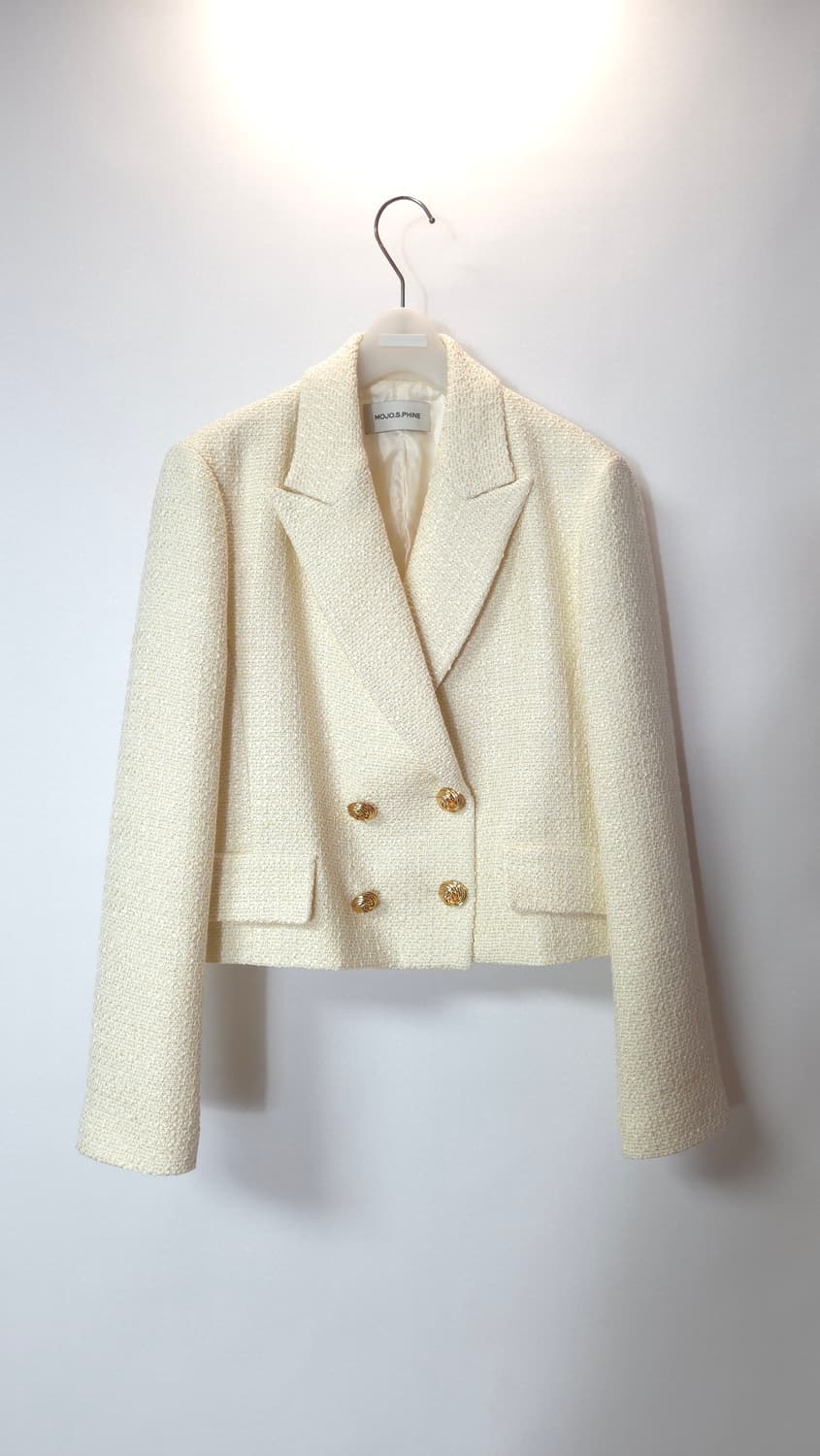 모조에스핀 2021 크롭 글리터 트위드 자켓 66 사이즈 상품이미지2