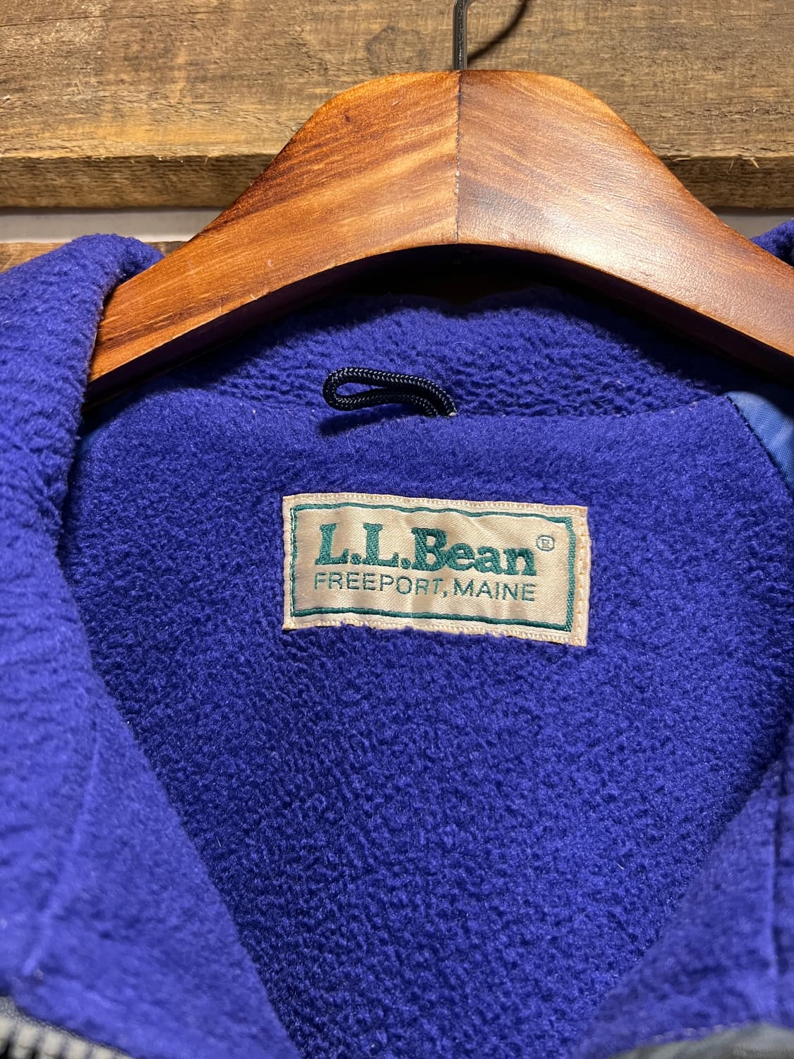 [XL]90's 엘엘빈 USA 차콜그레이 플리스 웜업 자켓 상품이미지2