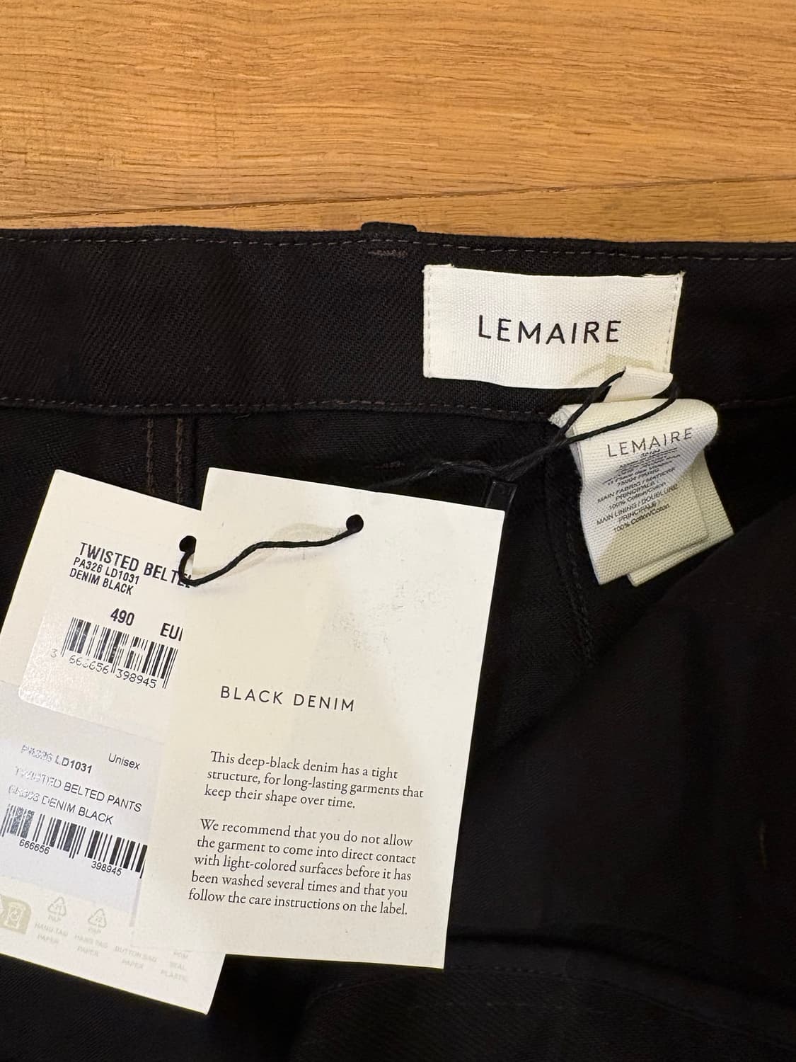 새상품) Lemaire 25FW twisted belted pants 르 상품이미지5