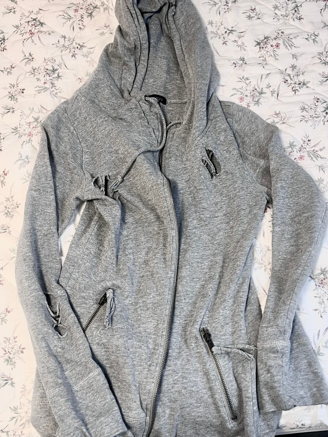 일본 빈티지 갸루 롱 후드집업 상품이미지3