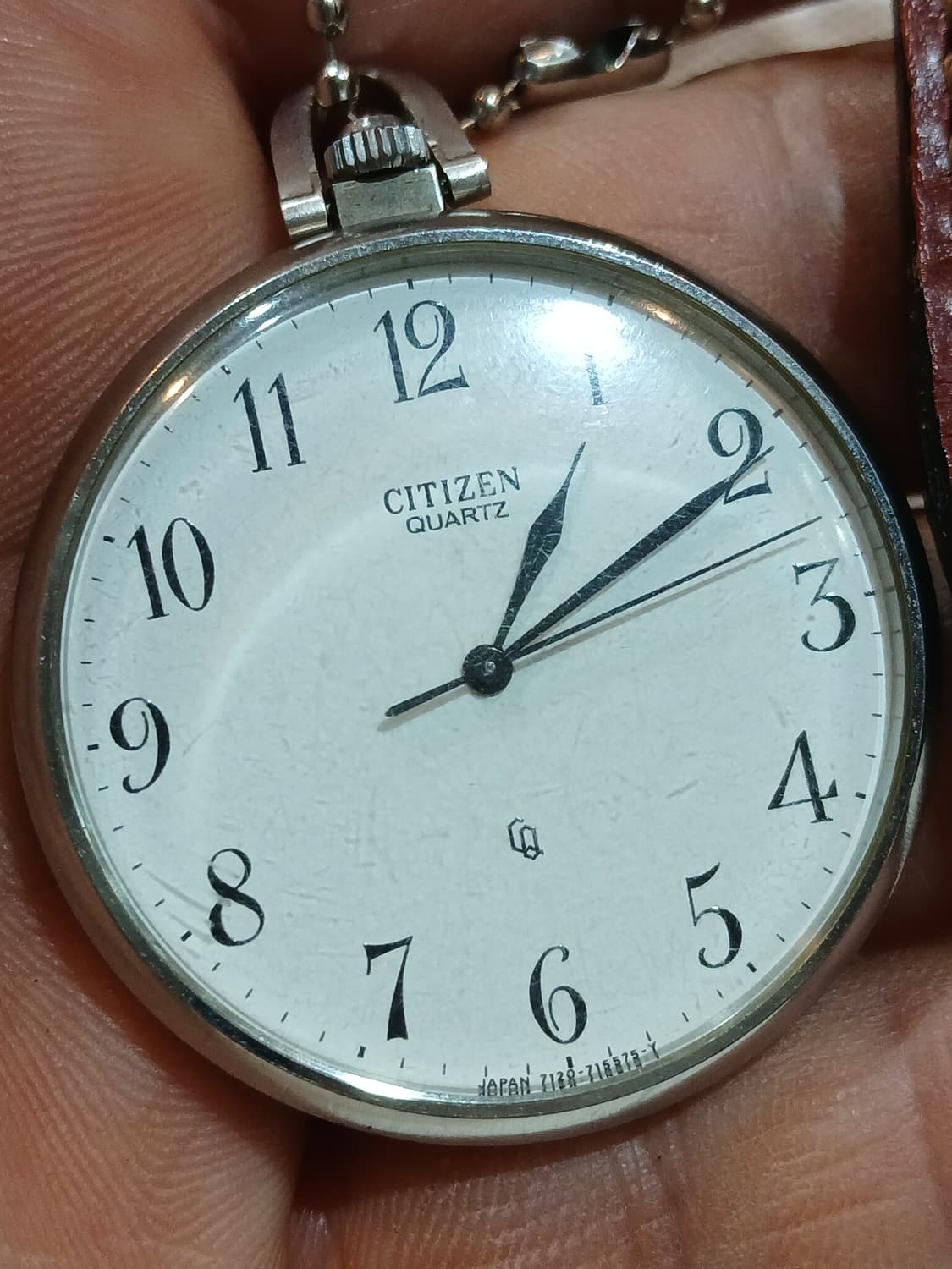 빈티지 시티즌 쿼츠 회중시계와 가죽케이스 상품이미지3