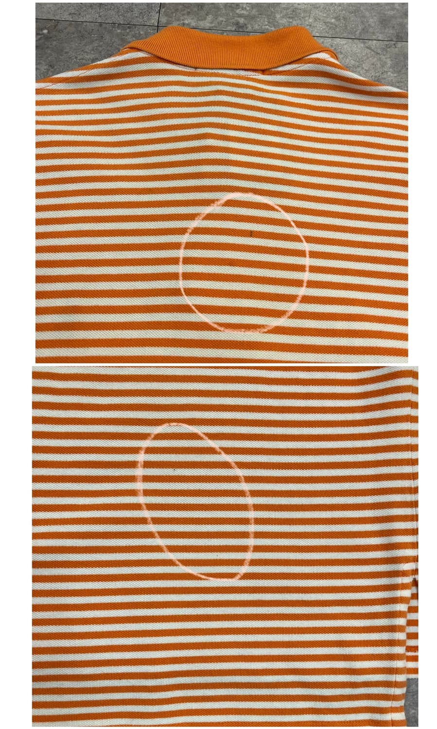 폴로 랄프로렌 스트라이프 반팔 카라티 오렌지 M #csz4009 상품이미지9