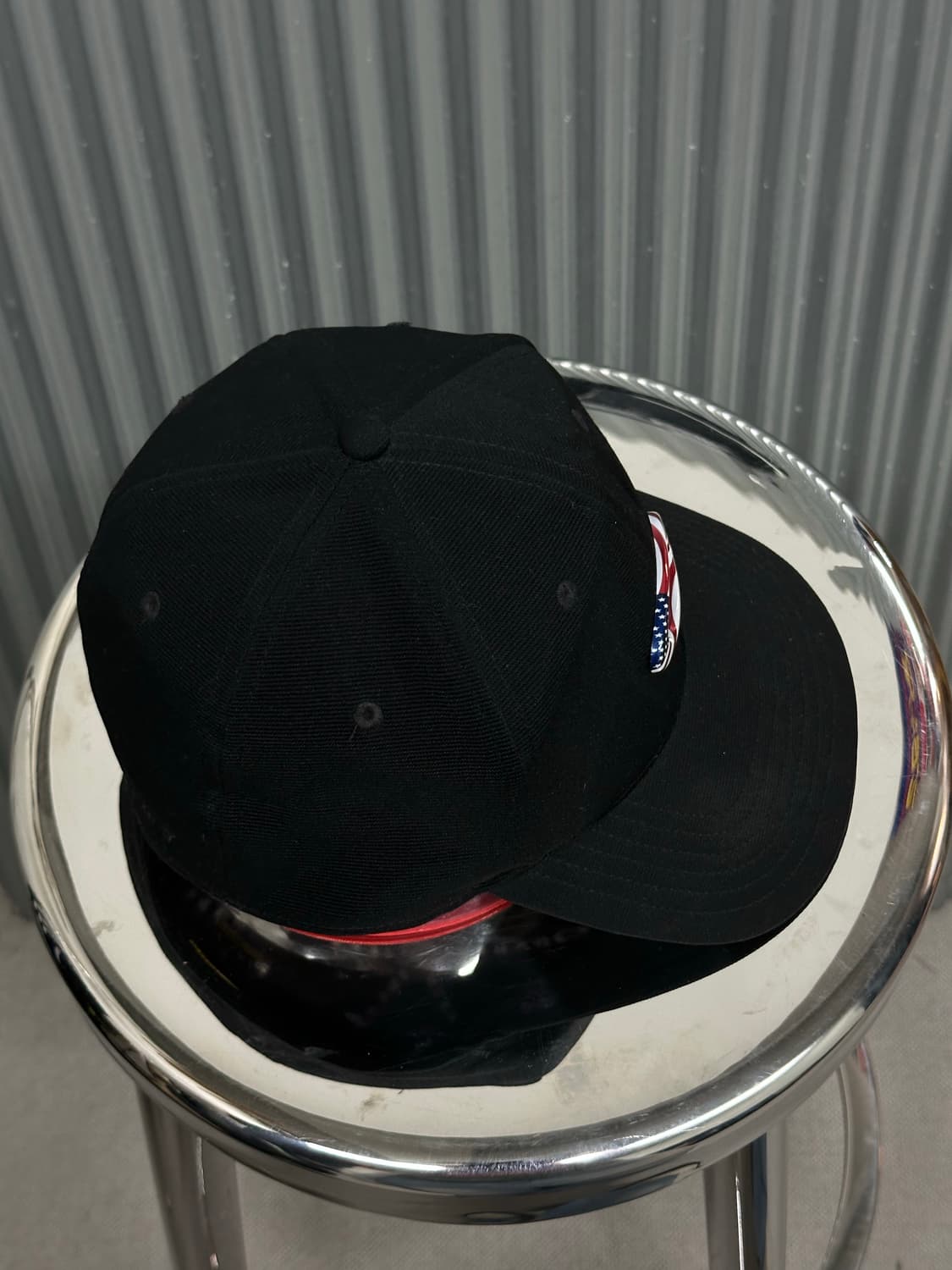 [L/XL] 오클리 USA 성조기 로고 퍼포먼스핏 볼캡 블랙  상품이미지2