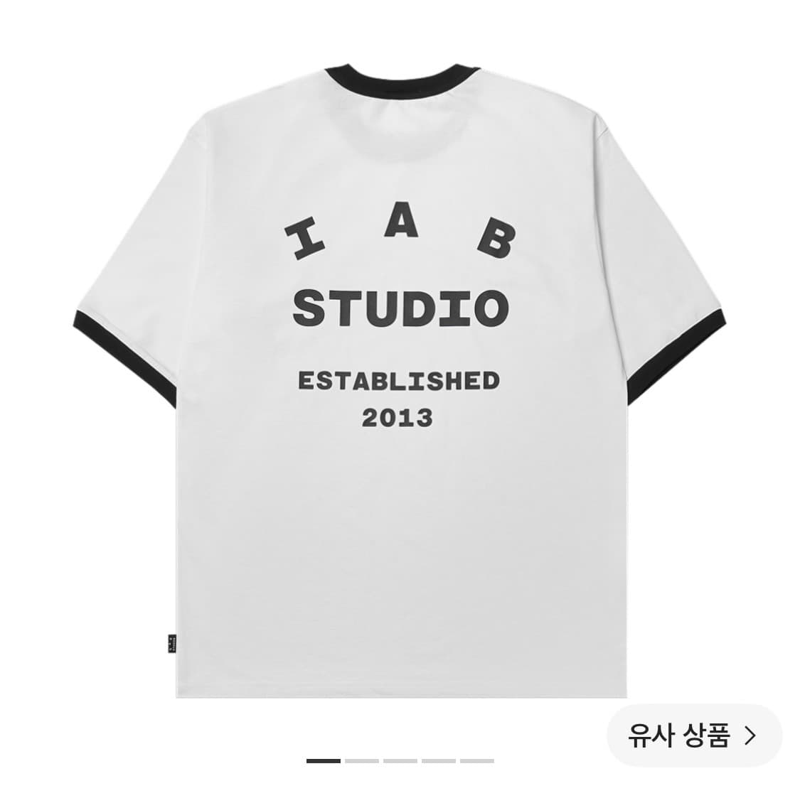 아이앱 스튜디오 이스테블리시드 티셔츠 화이트 블랙 상품이미지1