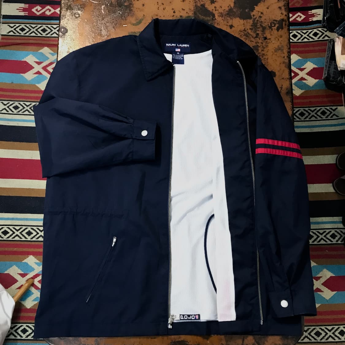 폴로 스포츠 네이비 윈드브레이커 블루종 자켓 남성 105 110 사이즈 상품이미지5