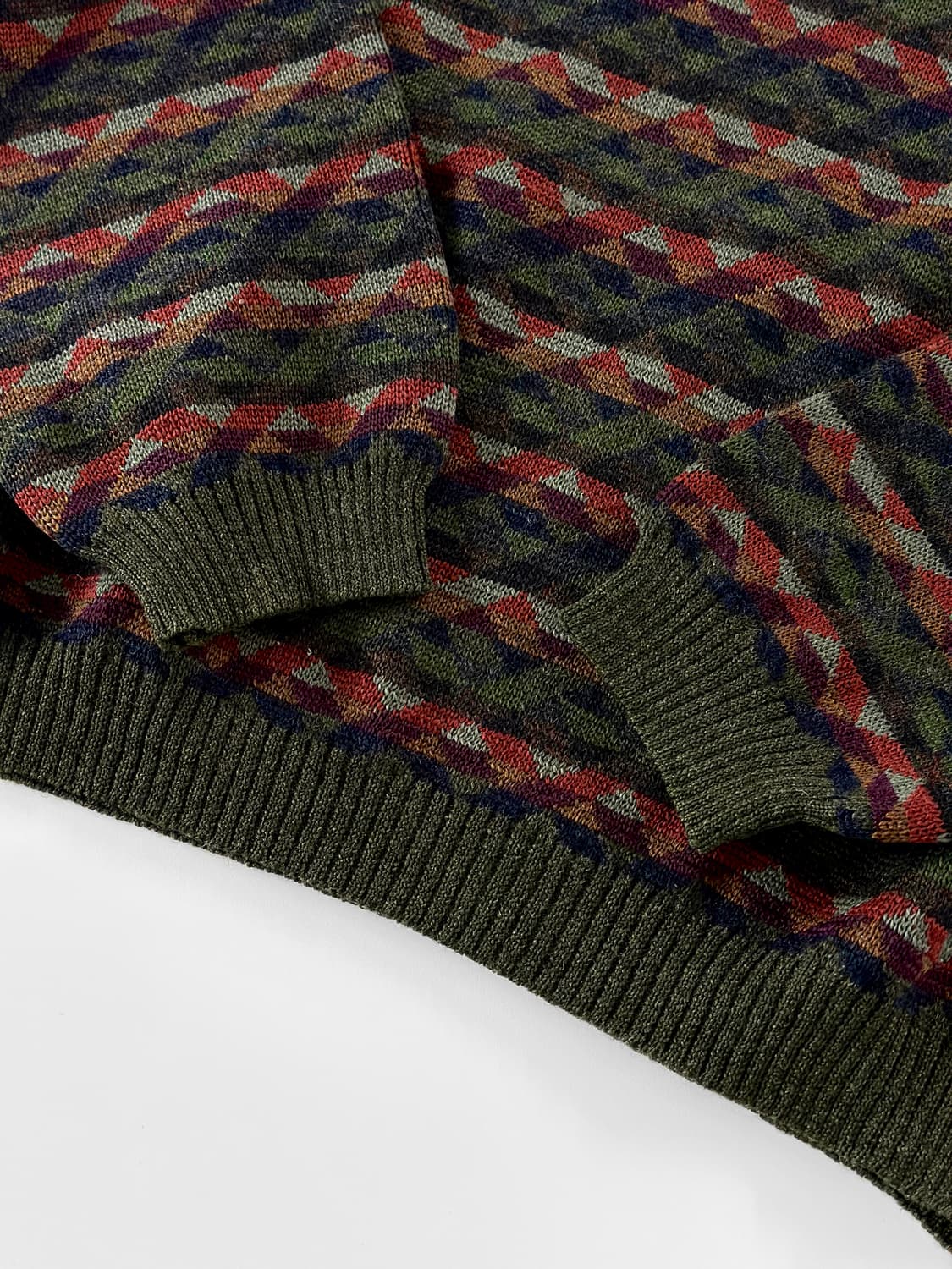 80~90s 빈티지 엘엘빈 지오메트릭 울 스웨터 상품이미지7