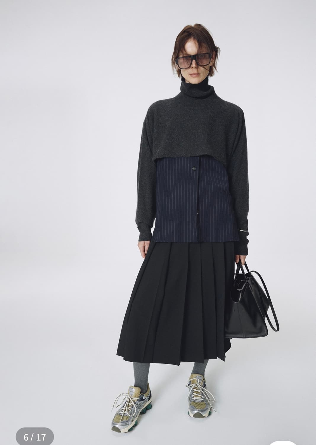 ORR 오르 캐시미어 100 폴라 케이프 차콜-새상품(택포) 상품이미지7