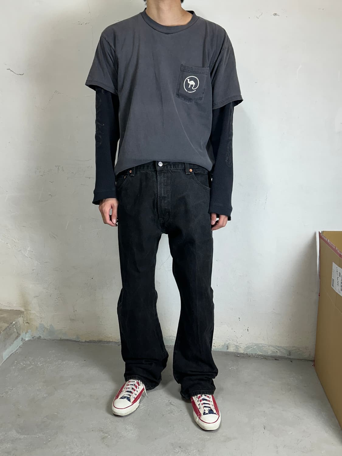 00's 리바이스 517 블랙 부츠컷 플레어진 상품이미지4