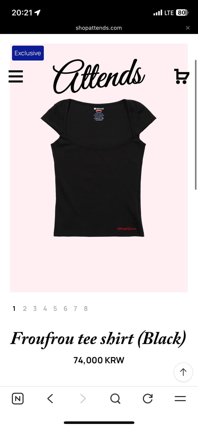 Froufrou tee shirt (Black) 상품이미지2