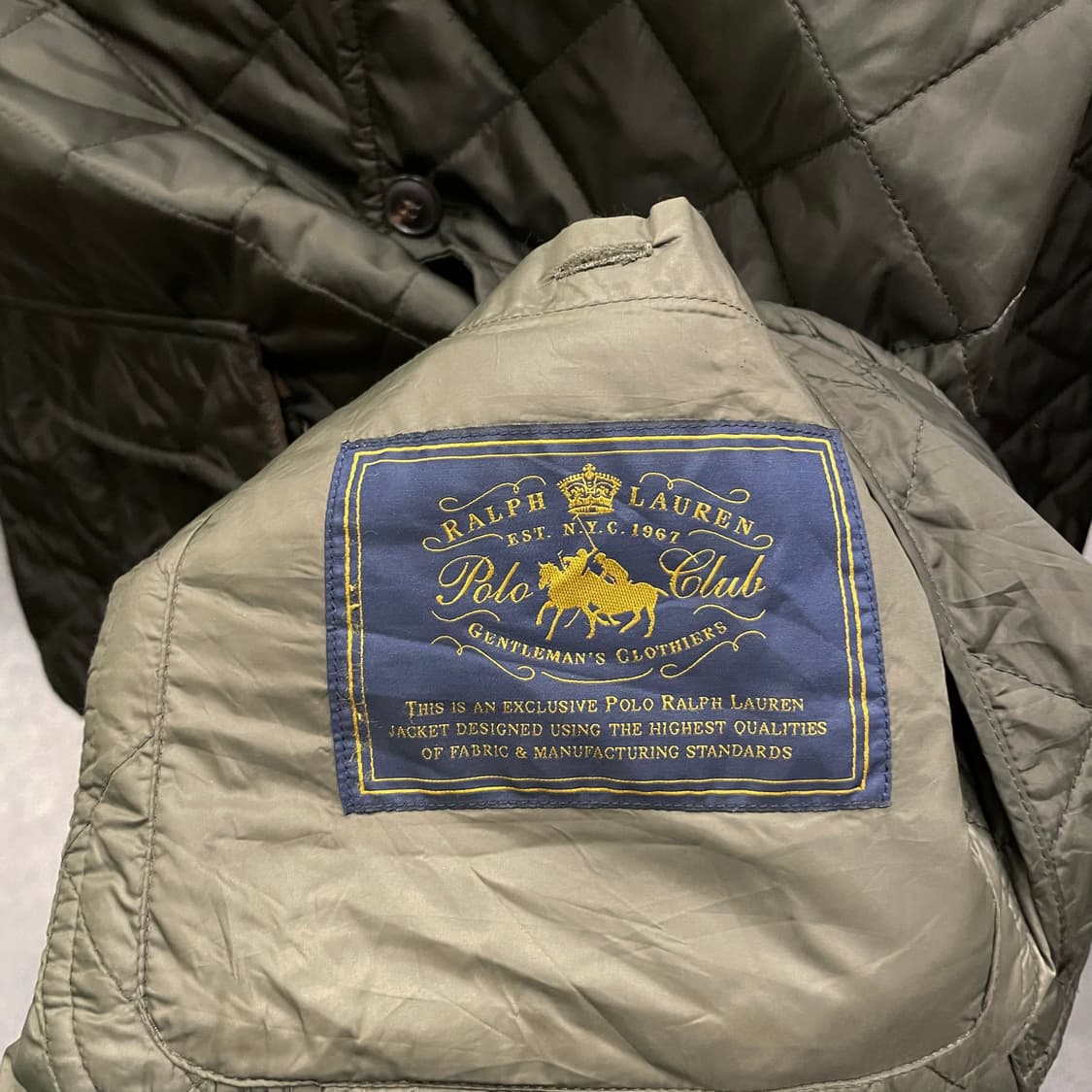 90s 폴로 랄프로렌 버클 넥 스웨이드 엘보 패치 퀼팅 자켓 컨트리 상품이미지7