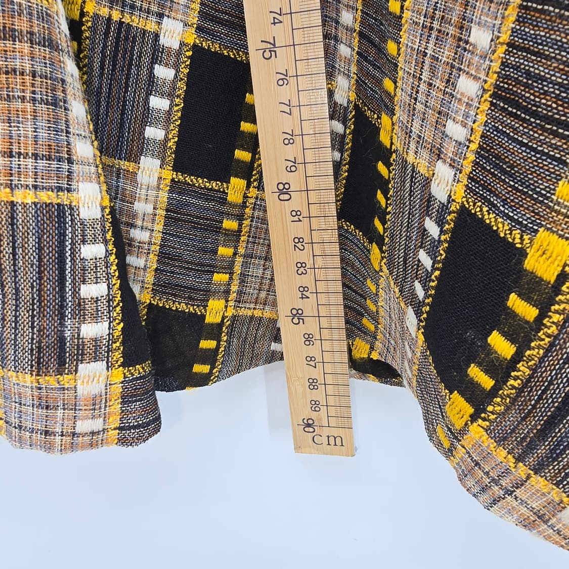 하이웨이스트 체크 롱스커트 XS 상품이미지3