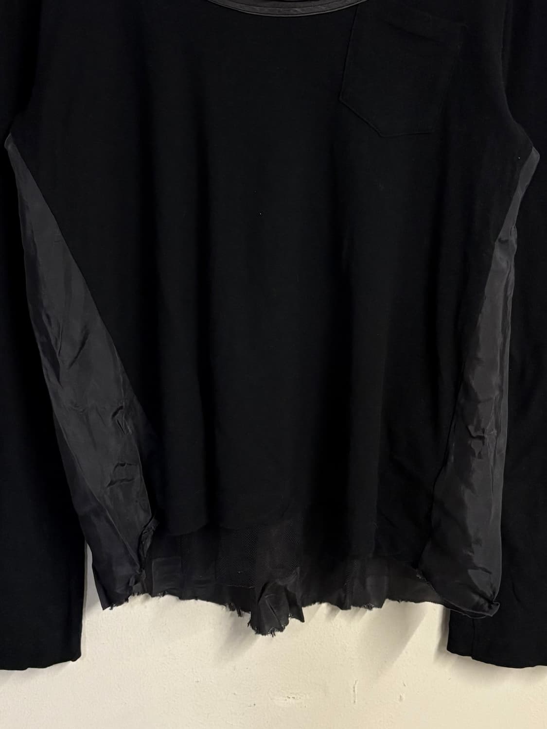 SACAI LUCK mixed fabric long sleeve top  상품이미지3