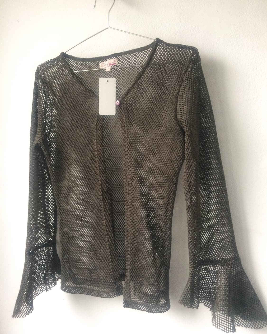 See through one button cardigan 상품이미지5