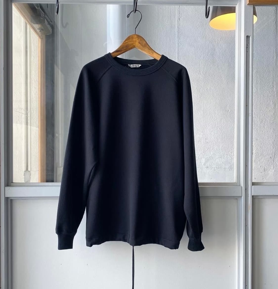 (네고 가능)오라리 21SS 스트링 스웻셔츠 (블랙, 1) 상품이미지1