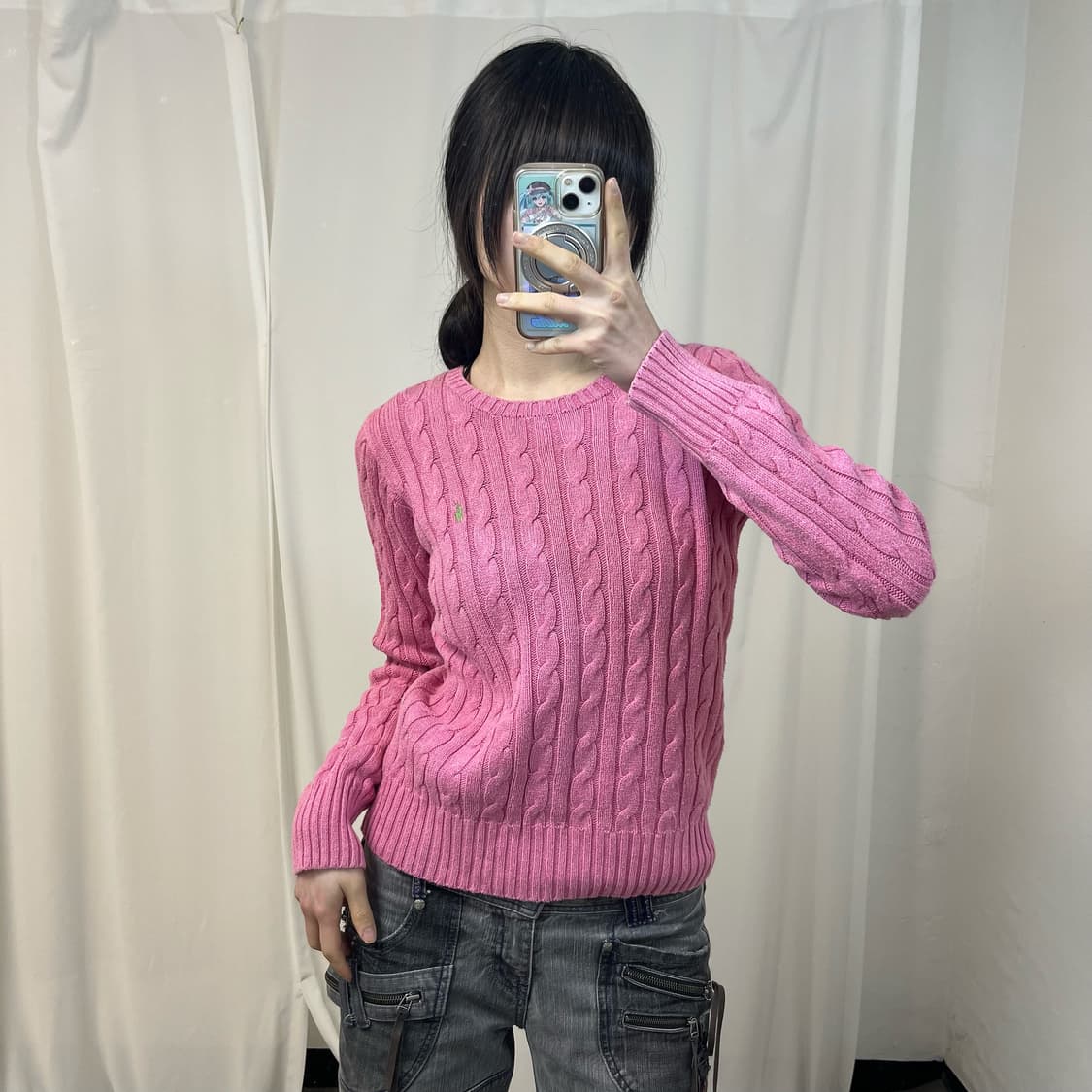 Polo Ralph Lauren pink cable knit 상품이미지1