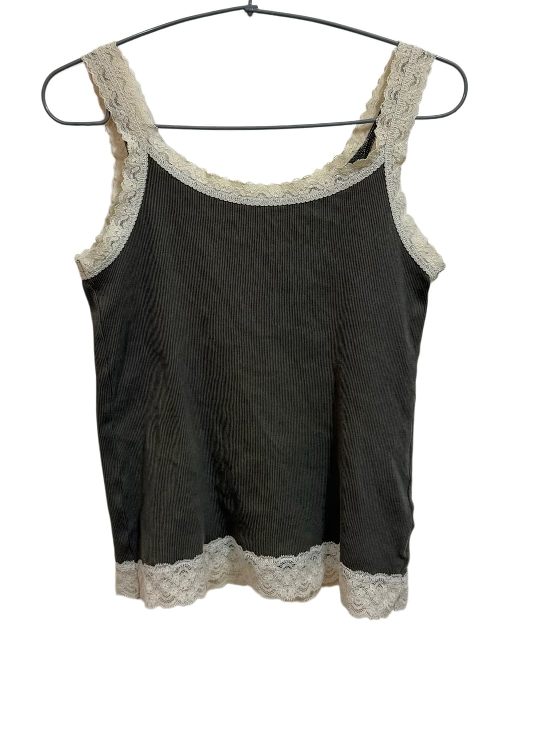 00s 유니클로 재팬 레이스 카키 슬리브리스 상품이미지1