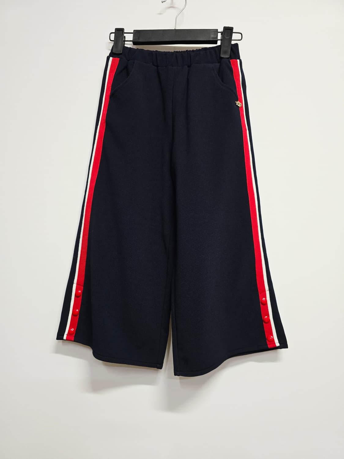 프랜치켓 네이비 컬러 배색 와이드 트랙 팬츠145 상품이미지1