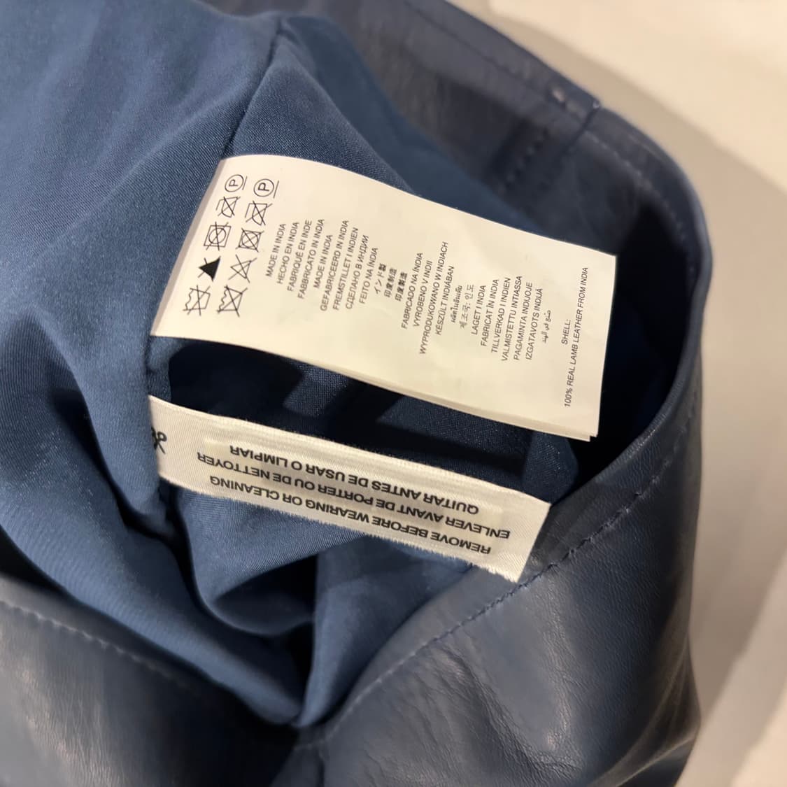 [S] 마이클코어스 양가죽 라이더 레더 자켓 블루 D268 상품이미지8